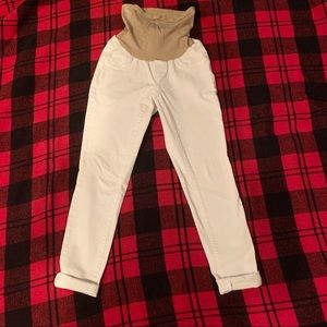 Jessica Simpson White Maternity Jeans